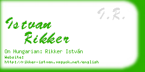 istvan rikker business card