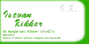 istvan rikker business card